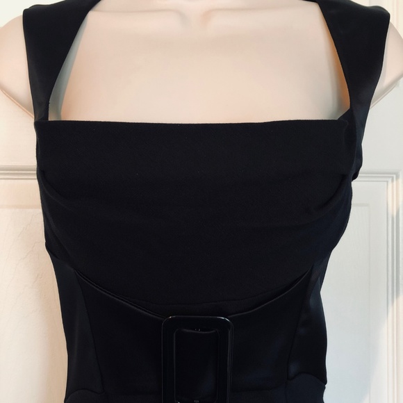 NWT BEBE Black Classic Hollywood Style Cocktail, Party, Bridesmaid Dress Size XS - Picture 3 of 9